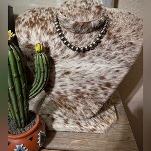 10mm Sterling Silver pearl necklace